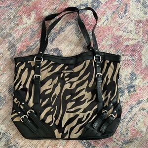 Dana Buchman Zebra Animal Print Tote Bag